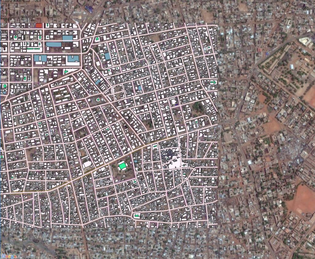 Production de plans de ville type GEOMAPS